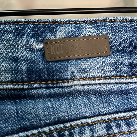 Kut from the Kloth Jeans Lauren Blue Ankle Cropped Straight Crop Stretchy Slim - Picture 5 of 11